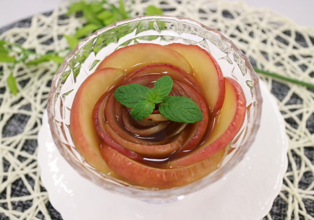 薔薇りんごと紅茶のゼリー レシピ 関西福祉科学大学が発信するレシピと栄養情報サイト ふっかの健康食ラボラトリー